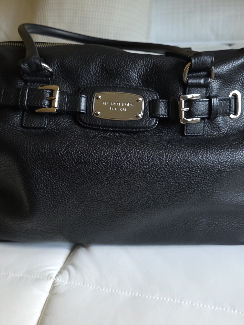 NWOT MICHAEL Michael Kors Hamilton Weekender Pebbled NS Leather Tote Bag 18X14x7